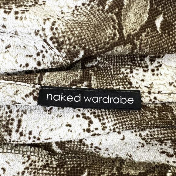 naked wardrobe Women L Snake Cowl Neck Midi/Maxi Dress Grungecore Whimsygoth - Picture 8 of 9